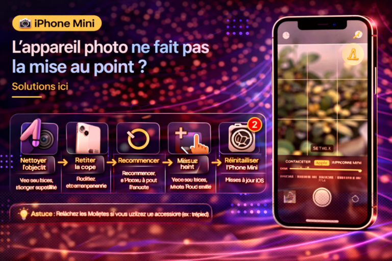 iPhone Mini : L'appareil photo ne fait pas la mise au point ? Solutions ici