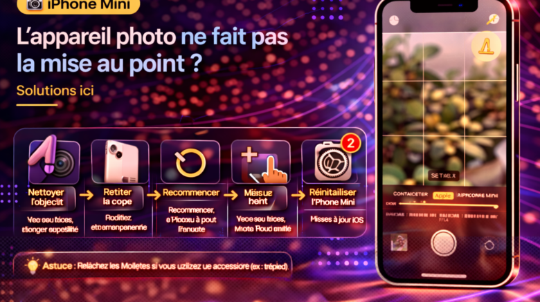 iPhone Mini : L'appareil photo ne fait pas la mise au point ? Solutions ici